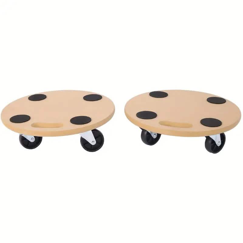 2-Piece: Furniture Moving Dolly Heavy Duty Wood Rolling Mover DailySale