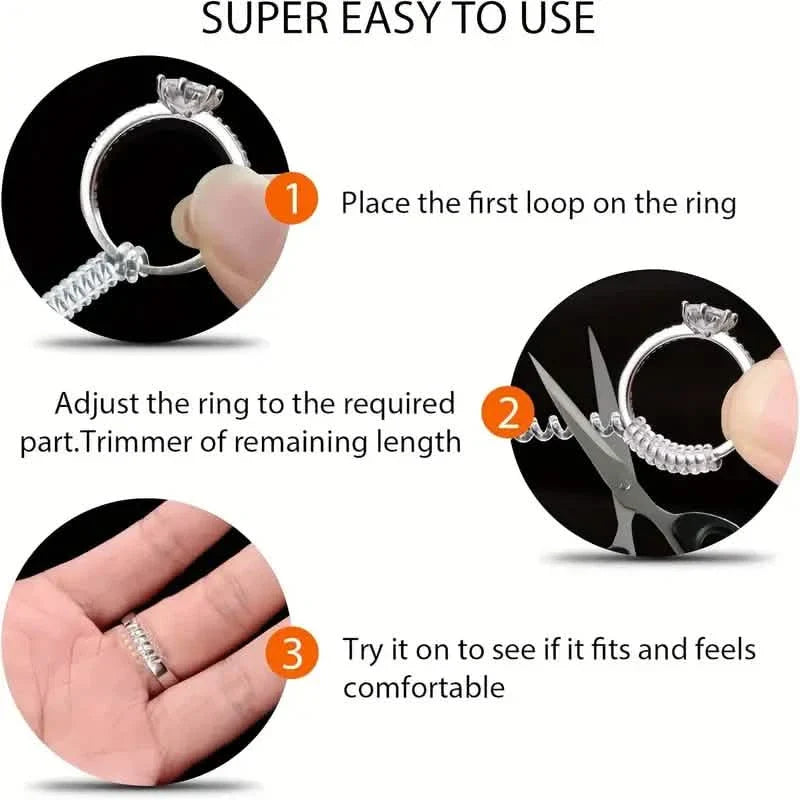 4-Piece Set: Invisible Silicone Ring Size Adjusters – Unisex, Flexible, Minimalist DailySale