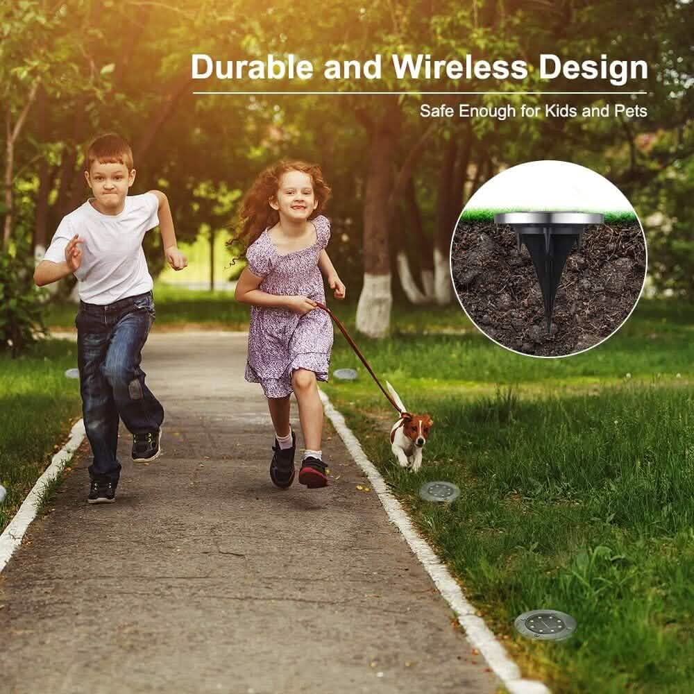 8-Pack: 8 LED Solar Disk Lights Waterproof Garden In-ground Pathway Lights DailySale
