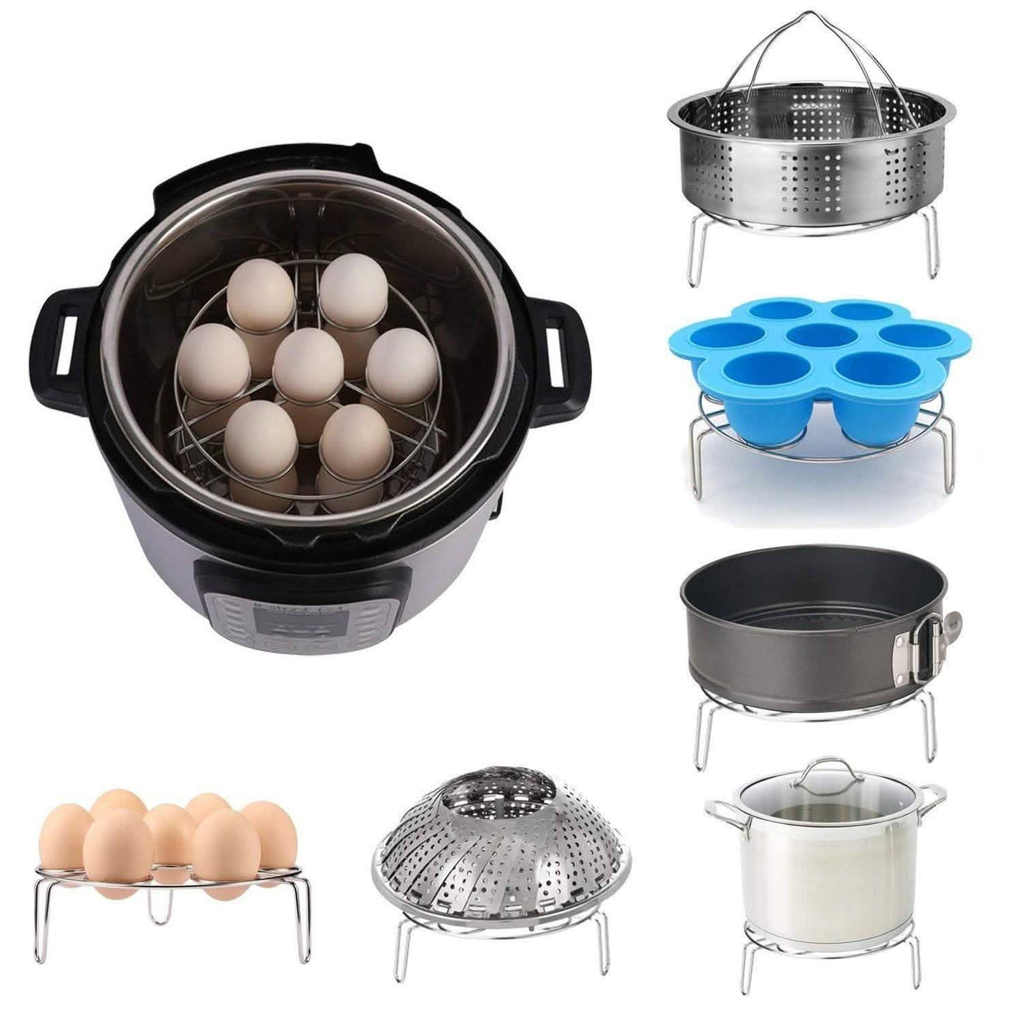 8-Pack: Steamer Basket Egg Steam Rack Camping Cooking Set DailySale