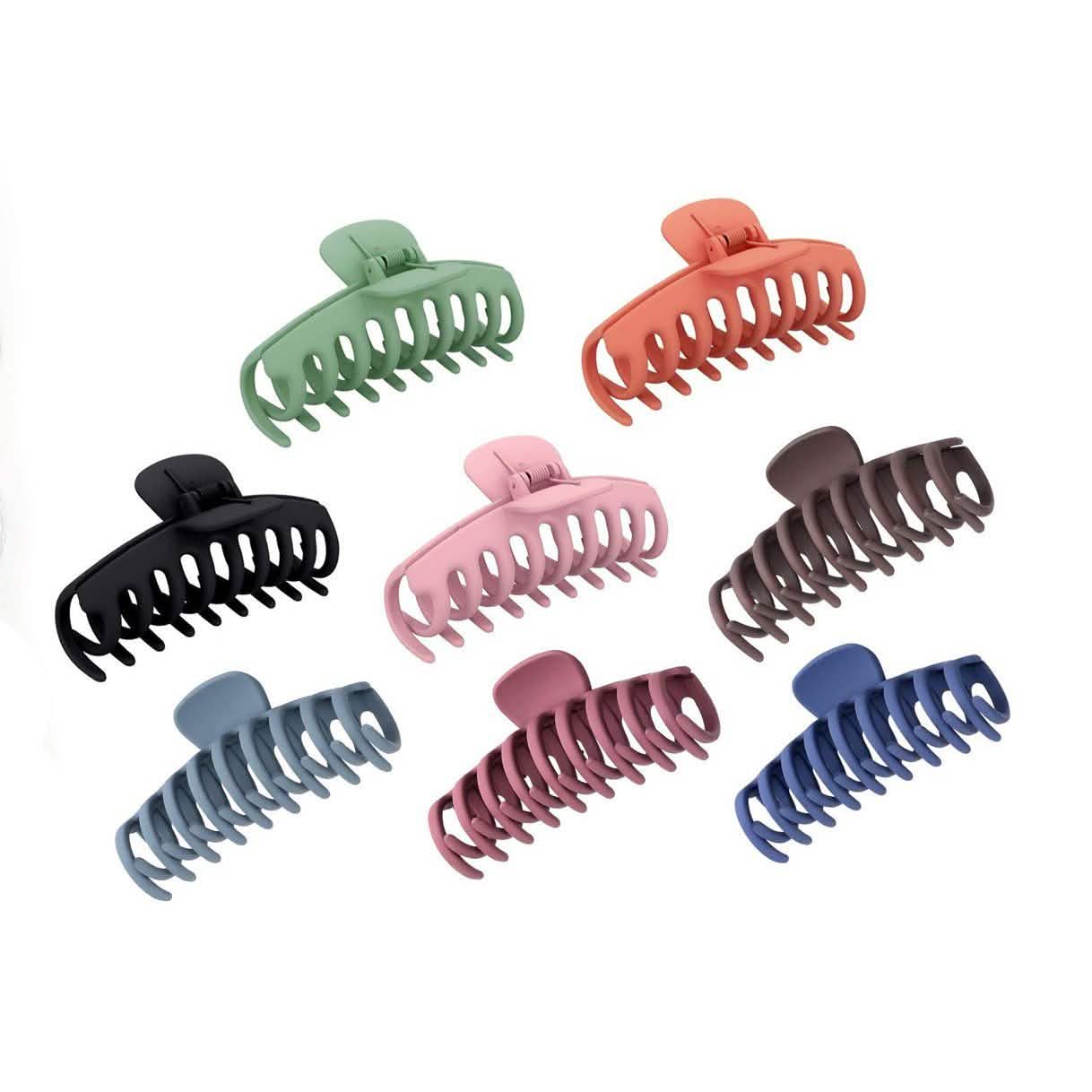 8-Pack: Women's Acrylic Large Claw Matt Hair Clips DailySale