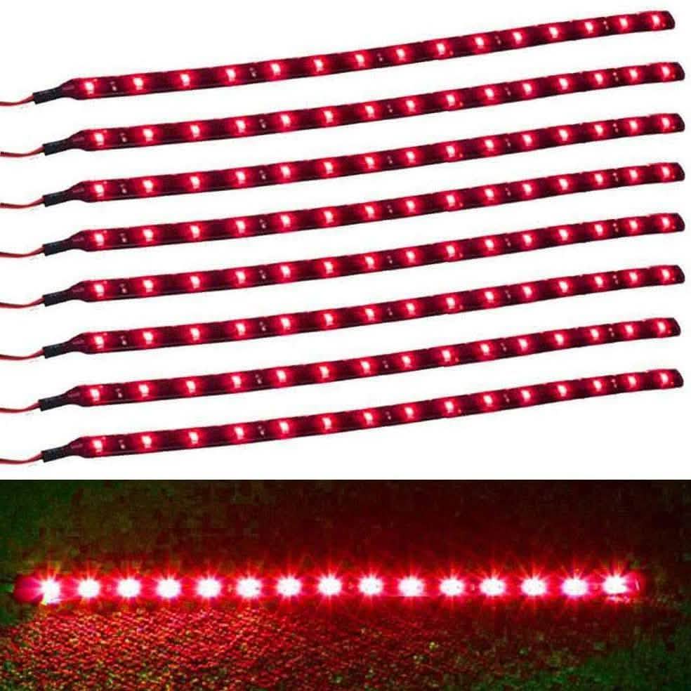 8-Piece: Flexible Waterproof LED Strip Light for Car DailySale