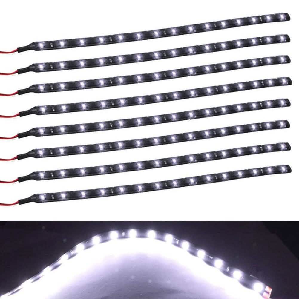 8-Piece: Flexible Waterproof LED Strip Light for Car DailySale