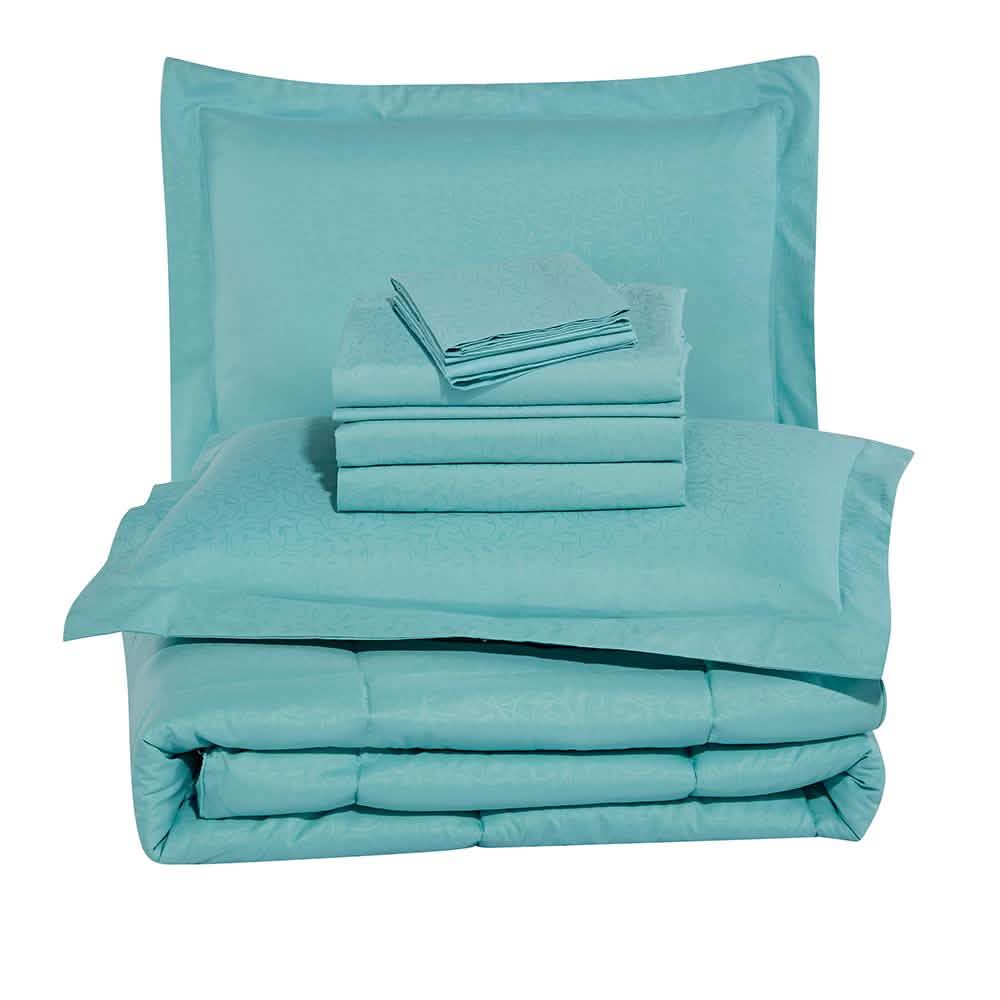 8-Piece: Plazatex Vine Microfiber Comforter Bed in A Bag Set DailySale