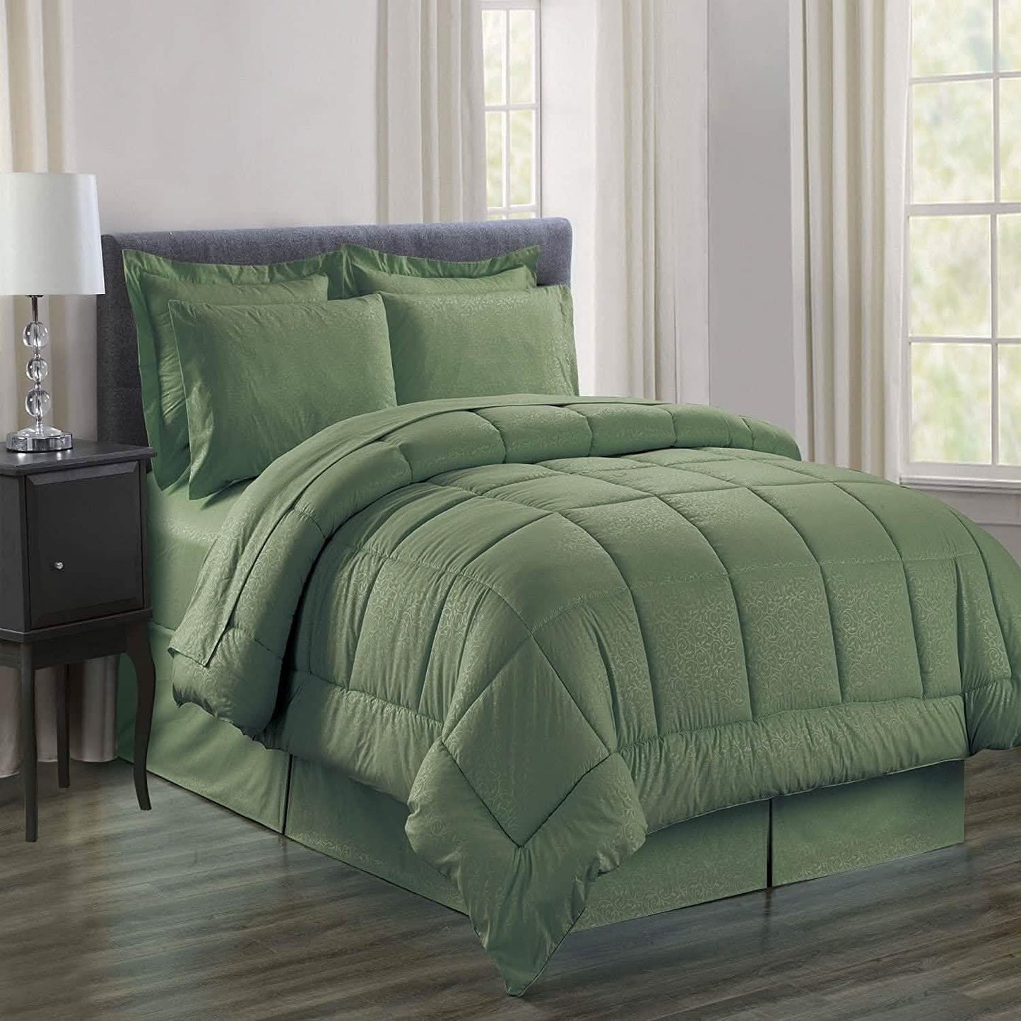 8-Piece: Plazatex Vine Microfiber Comforter Bed in A Bag Set DailySale
