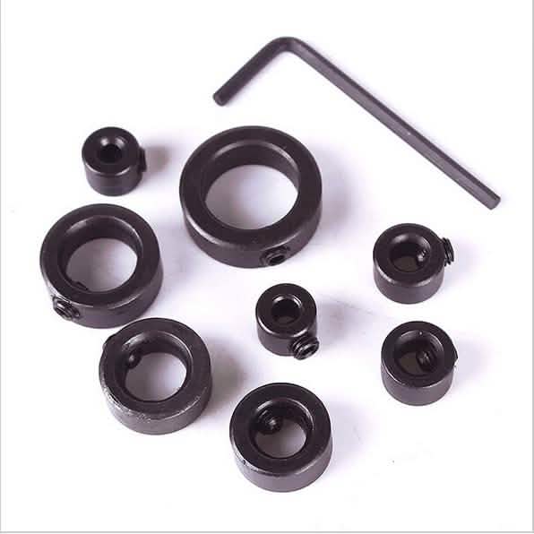 8-Pieces Set: Woodworking Drill Bit Depth Stop Collars Ring Positioner DailySale