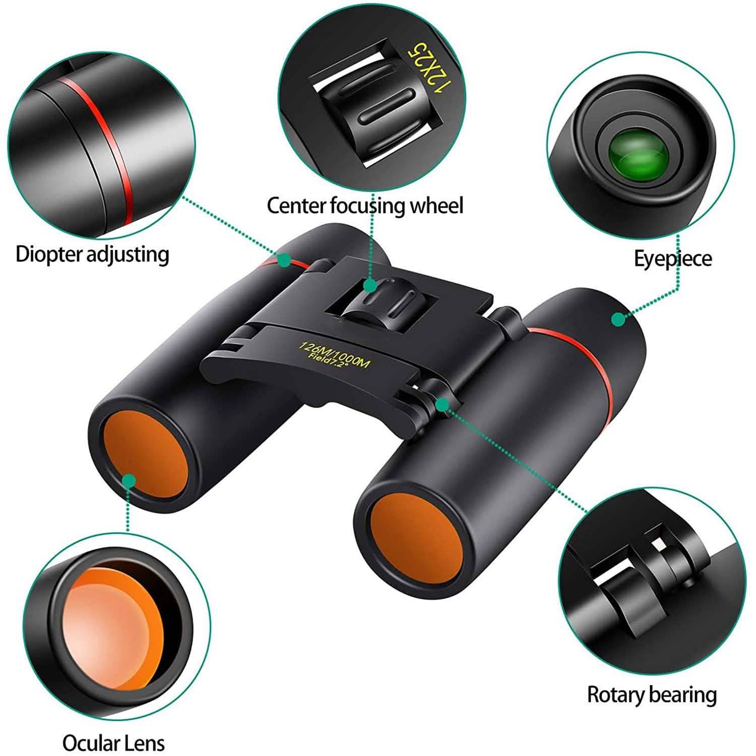8 x 21 Small Pocket Binoculars Compact DailySale