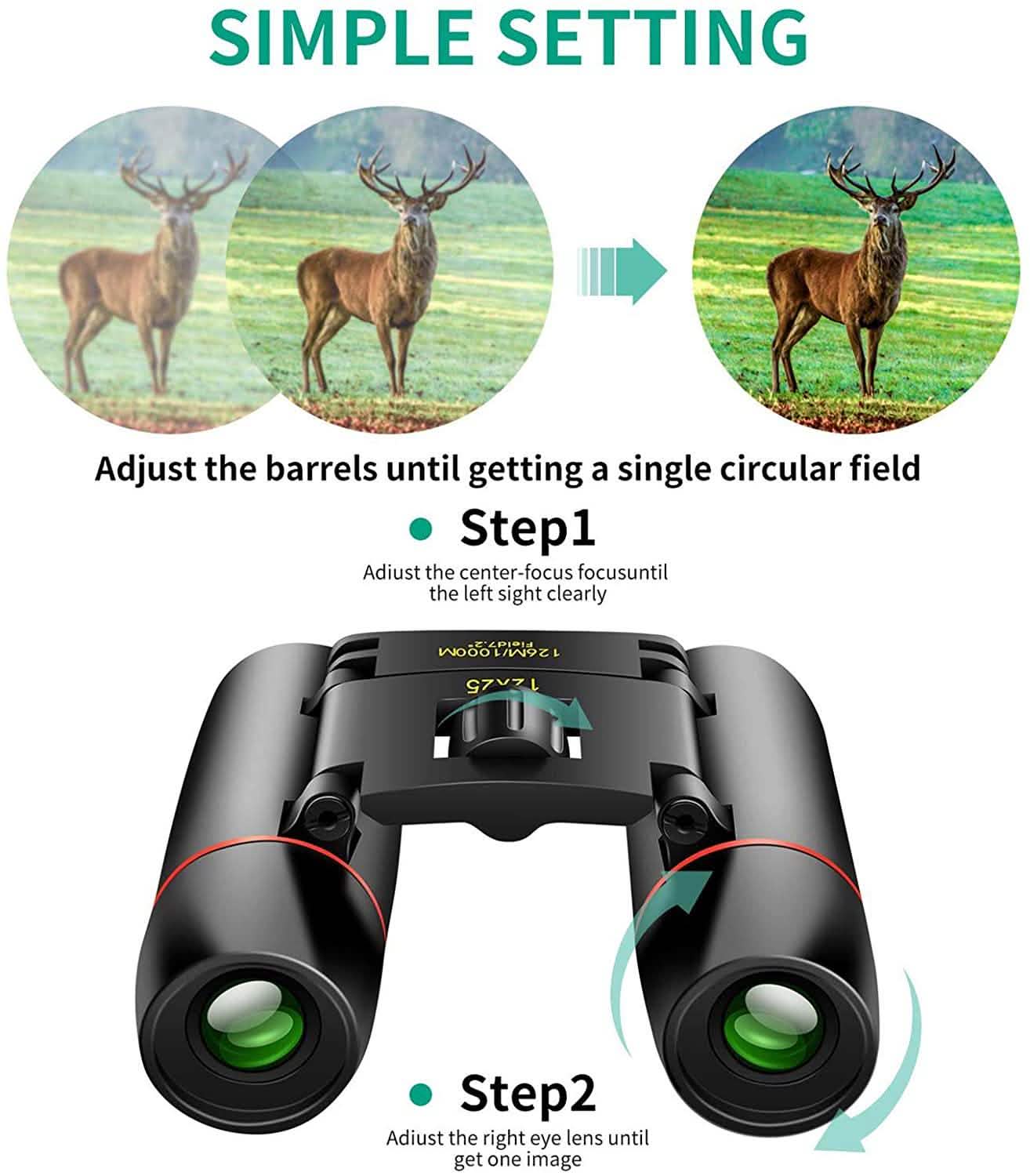 8 x 21 Small Pocket Binoculars Compact DailySale
