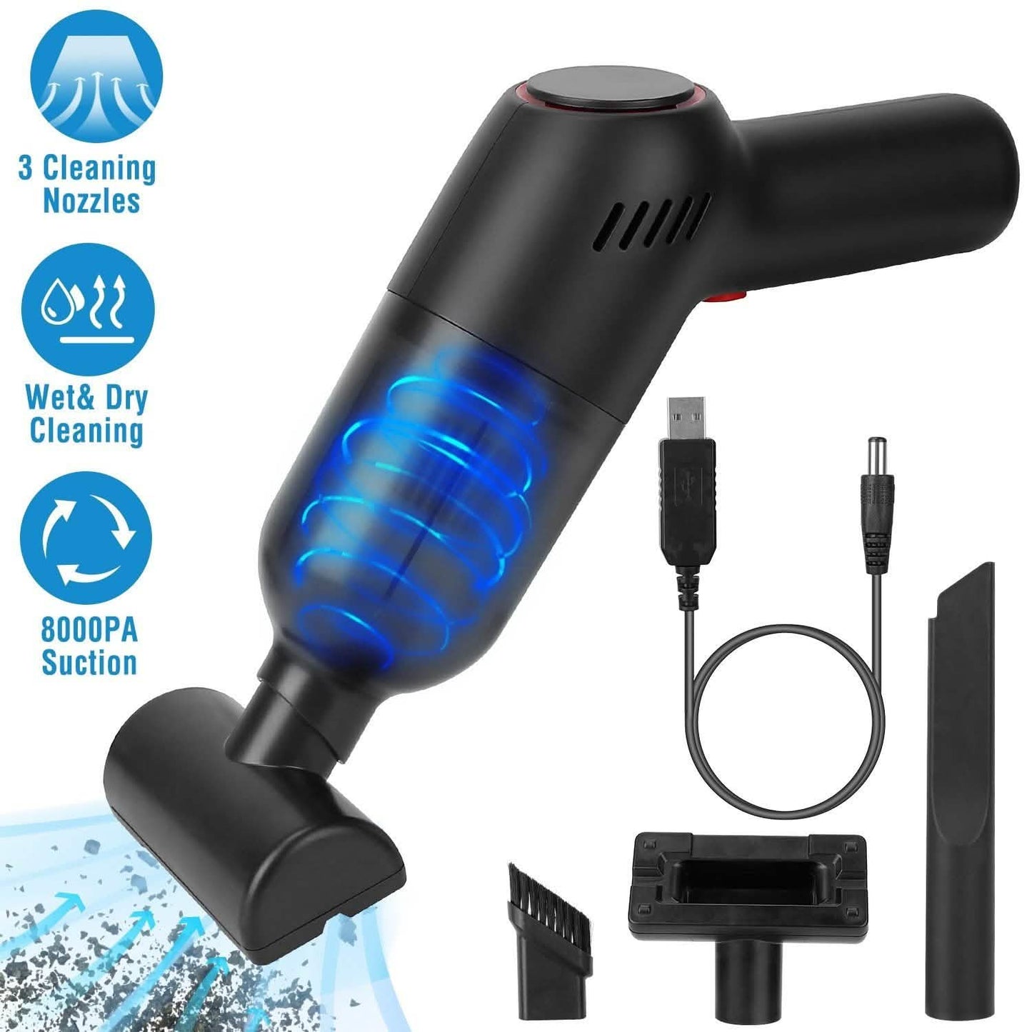 8000Pa Portable Handheld Vacuum Cleaner DailySale