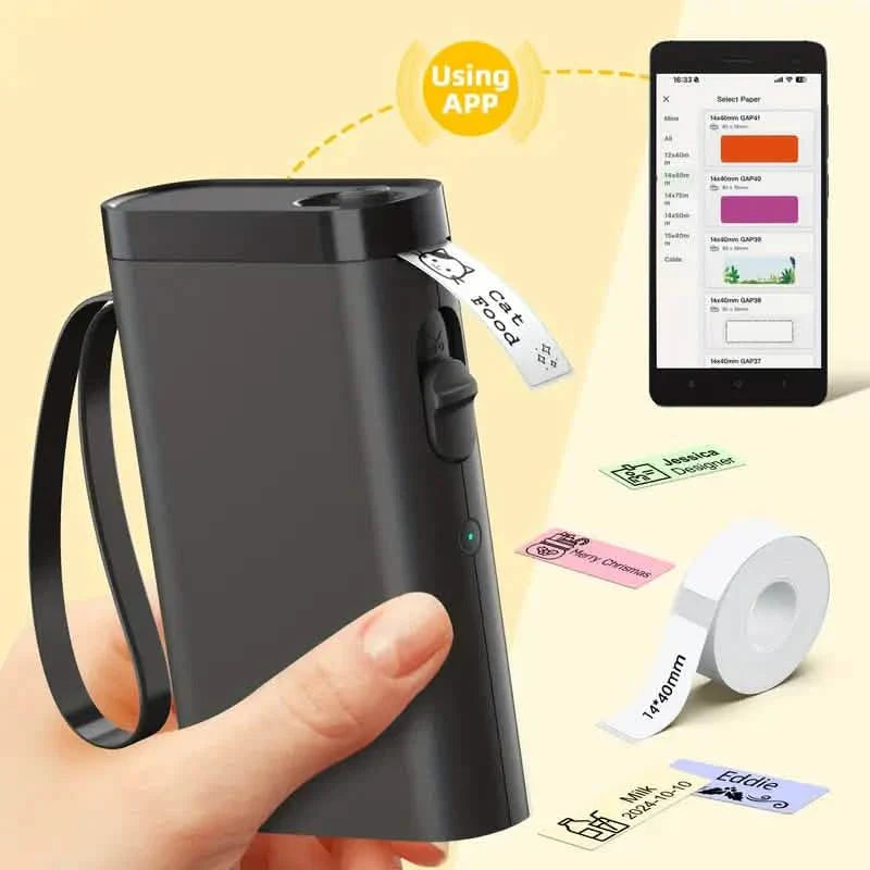 P21 Wireless Thermal Label Maker – Portable USB Printer with Paper Roll, Rechargeable & Ink-Free DailySale