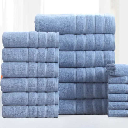 18-Piece: Bibb Home Zero Twist Egyptian Cotton Towel Set DailySale