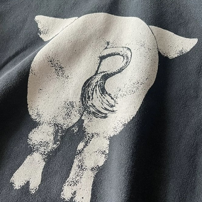 Cowboy Pig Graphic Oversized Hoodie - Vintage Zip-Up Streetwear | LuxuryUrbanwear - Luxuryurbanwear