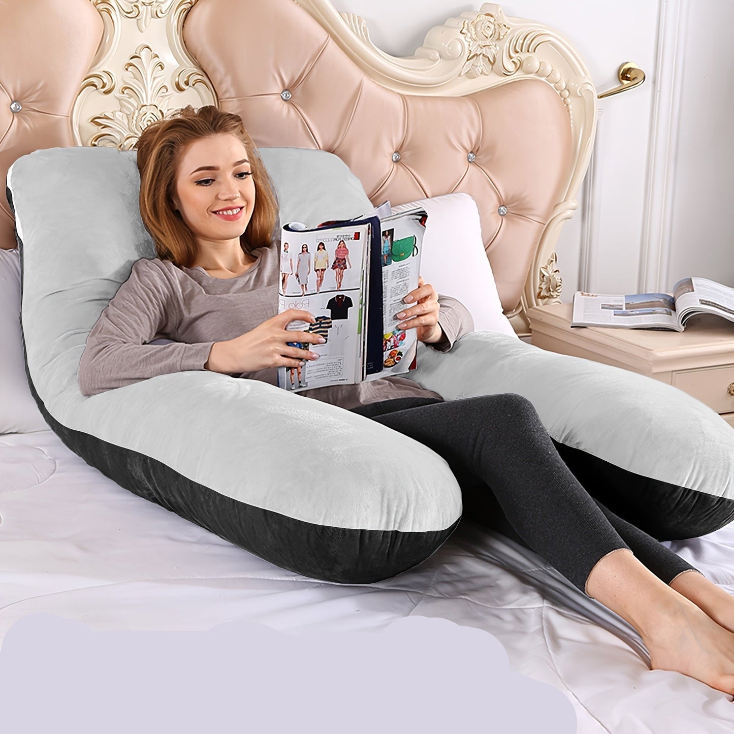 U-Shaped Maternity Pillow – Full Body Support DailySale