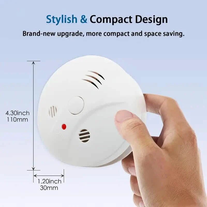 Smoke and Fire Detector Alarm – Portable Photoelectric Fire Alarm with Silence Button DailySale