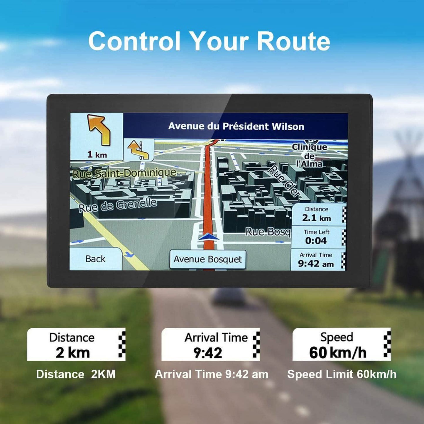 9" Car GPS Navigation - 8GB Touch Screen Vehicle Navigator DailySale