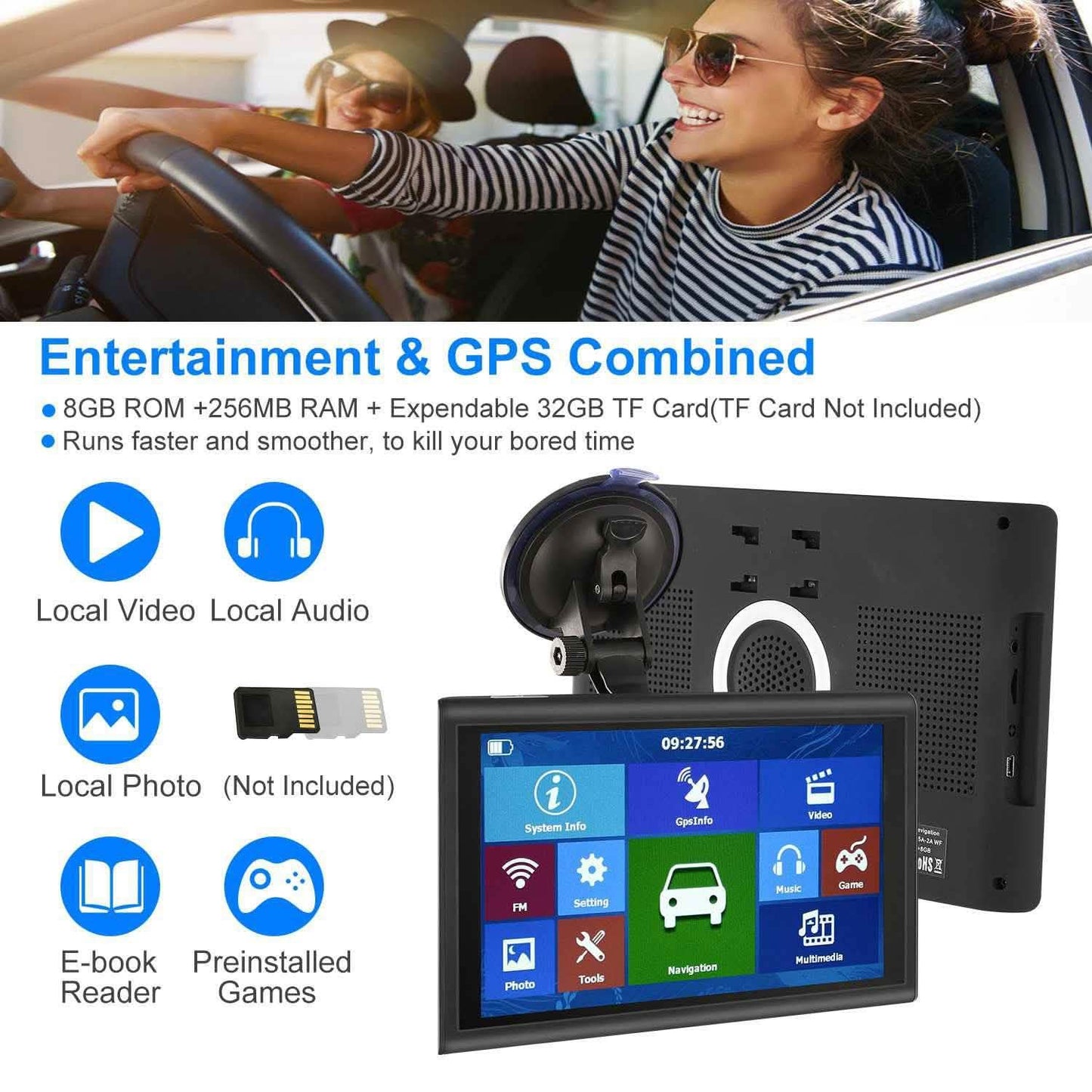 9" Car GPS Navigation - 8GB Touch Screen Vehicle Navigator DailySale