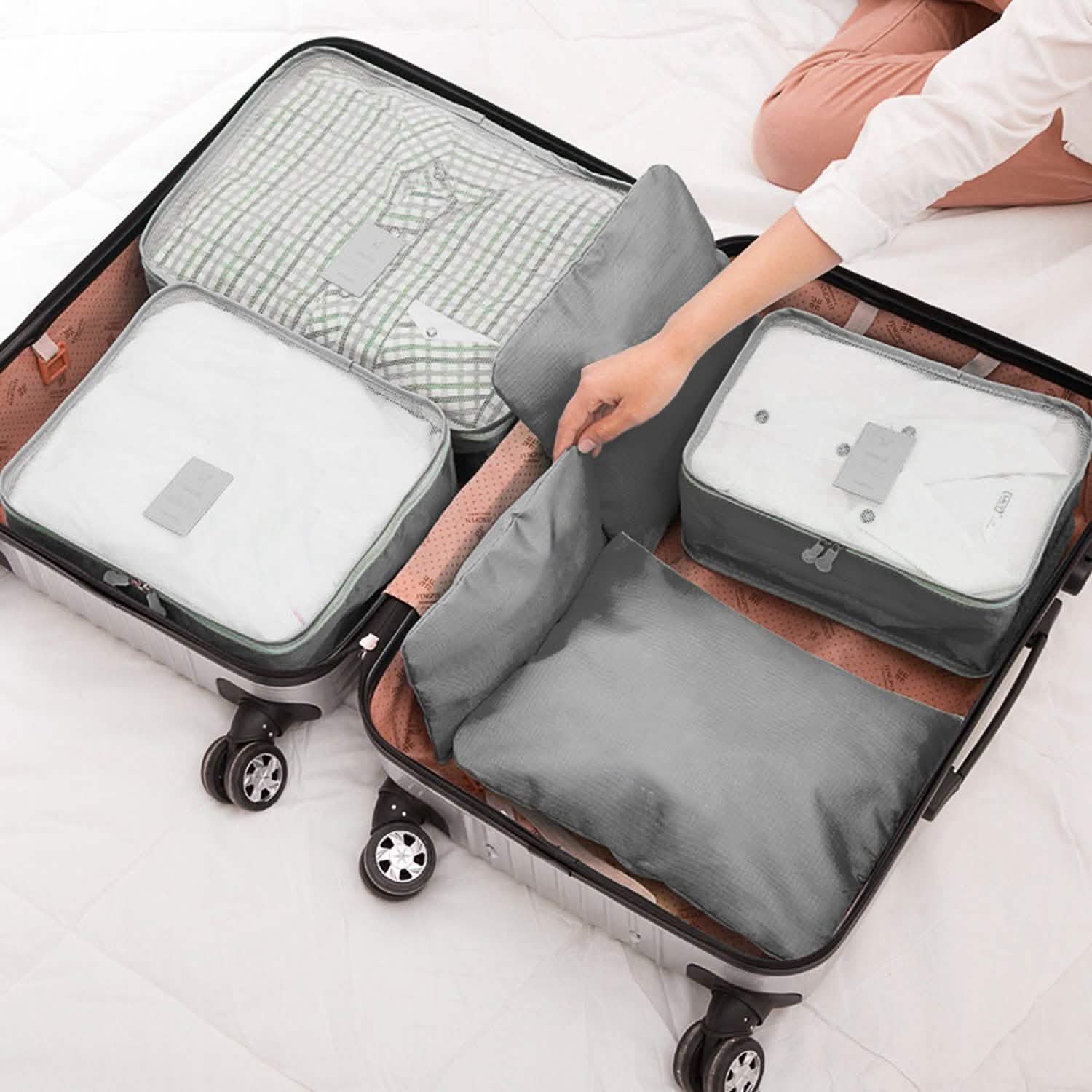 9-Piece: Clothes Storage Bags Water-Resistant Travel Luggage Organizer DailySale