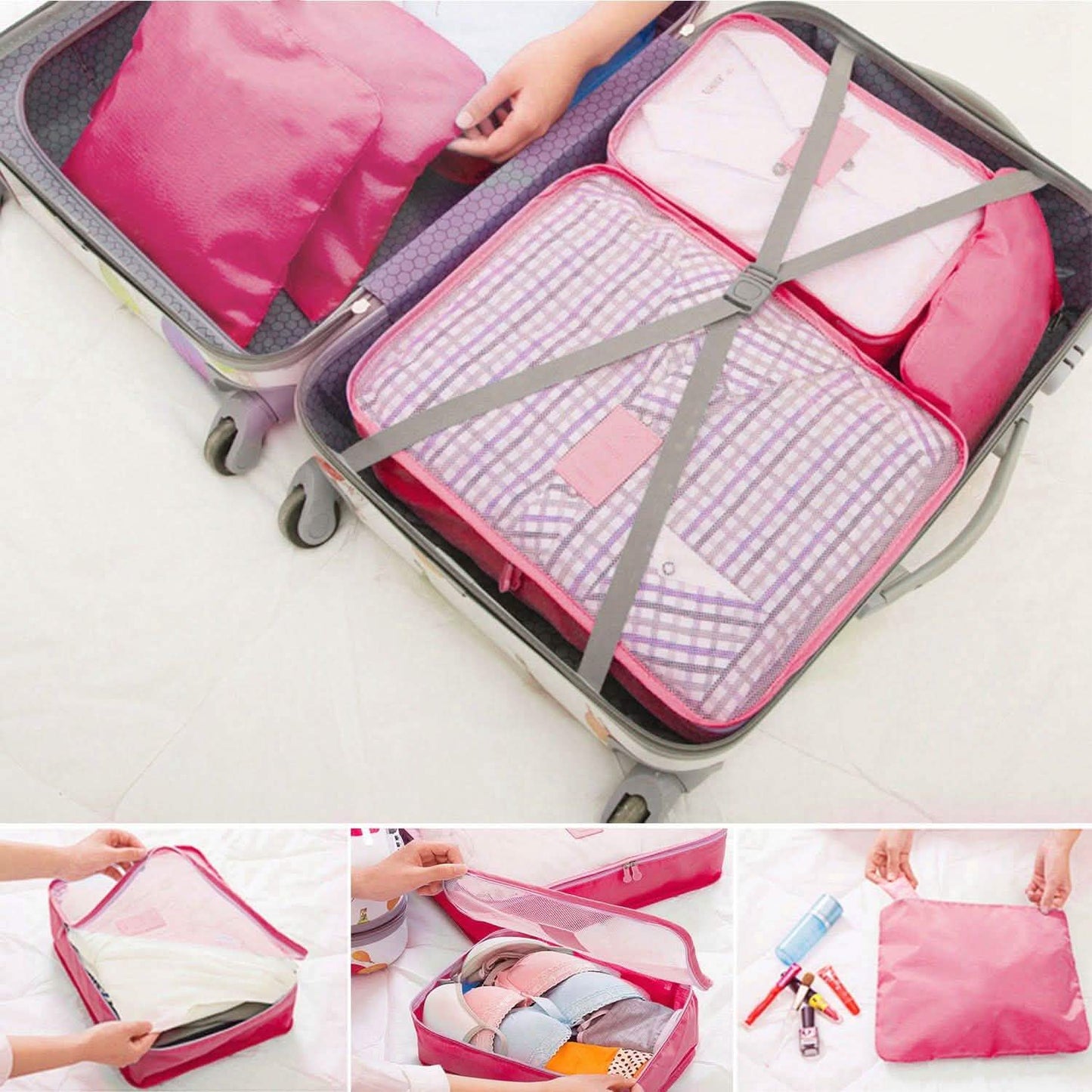 9-Piece: Clothes Storage Bags Water-Resistant Travel Luggage Organizer DailySale