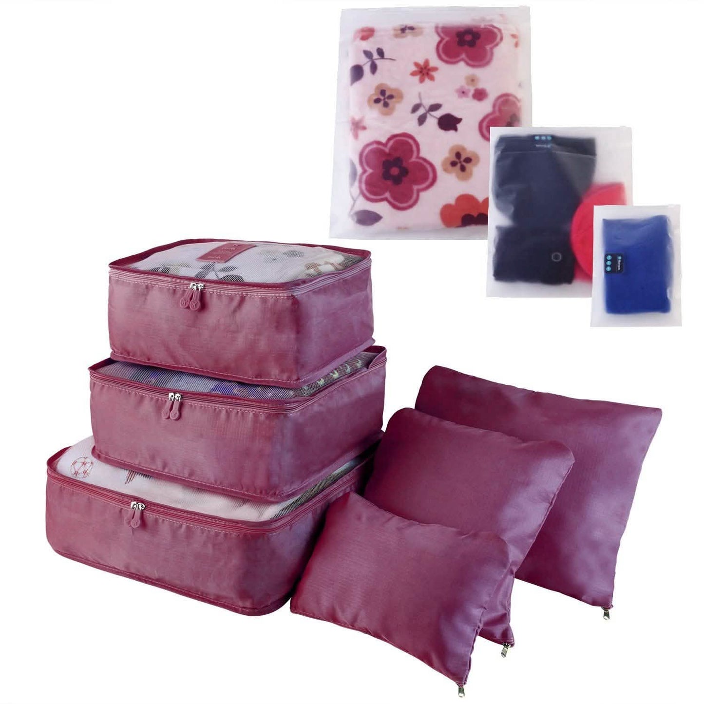 9-Piece: Clothes Storage Bags Water-Resistant Travel Luggage Organizer DailySale