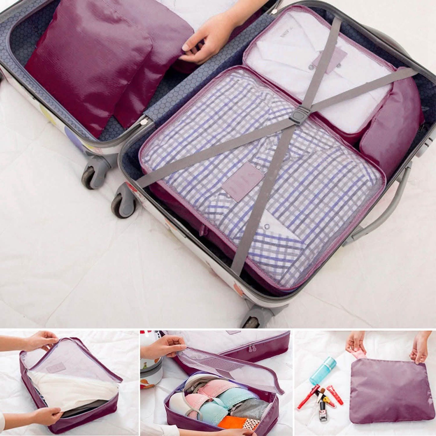 9-Piece: Clothes Storage Bags Water-Resistant Travel Luggage Organizer DailySale