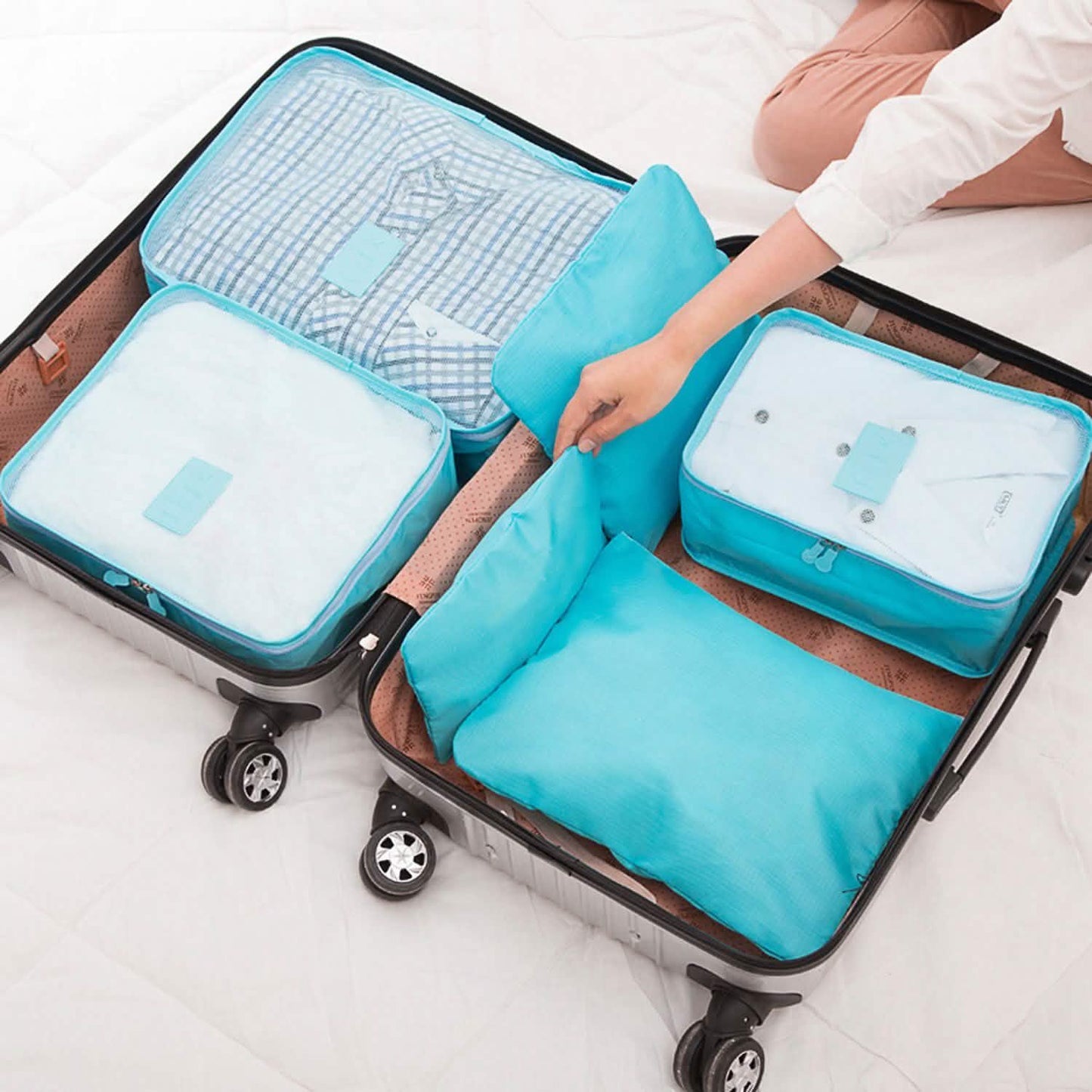 9-Piece: Clothes Storage Bags Water-Resistant Travel Luggage Organizer DailySale