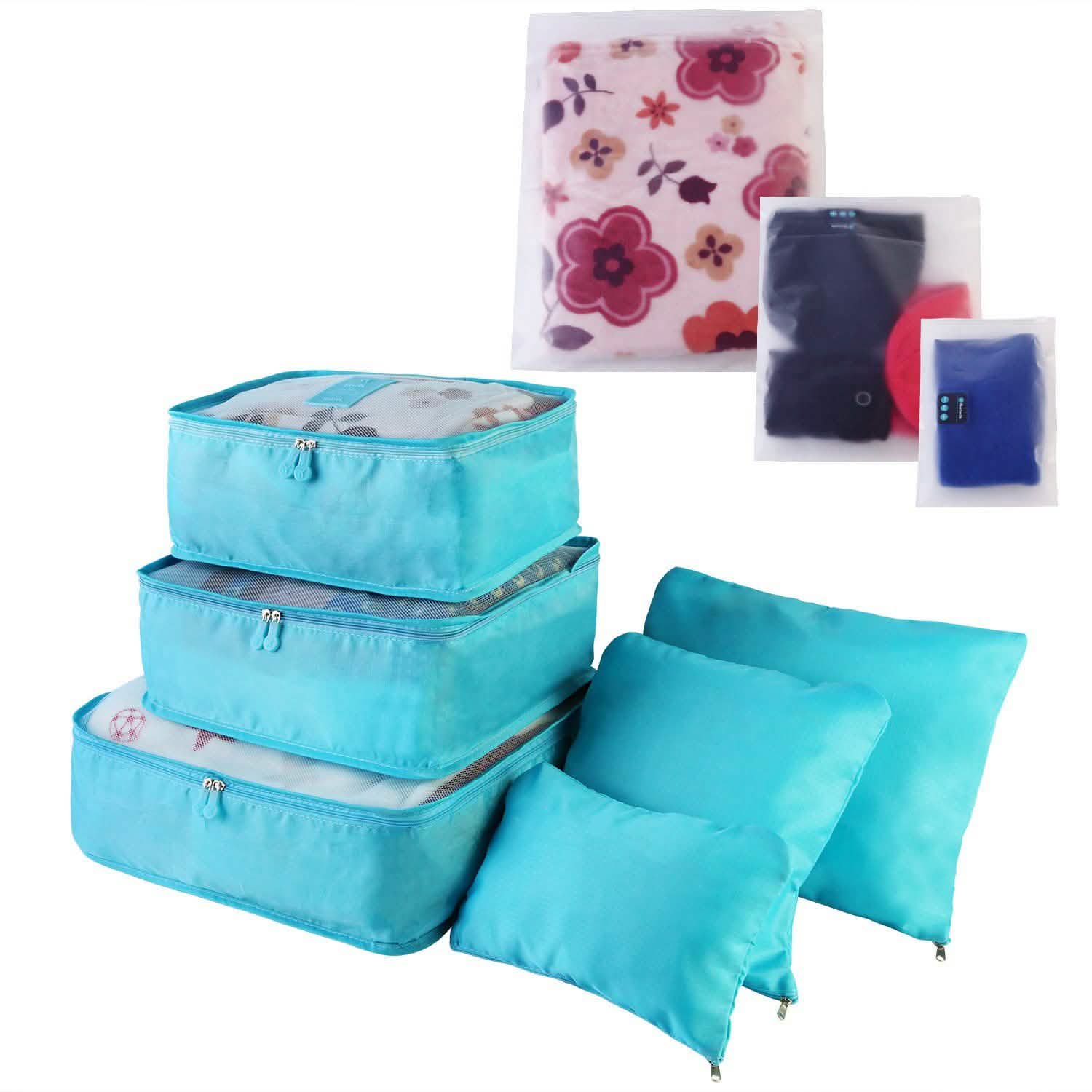 9-Piece: Clothes Storage Bags Water-Resistant Travel Luggage Organizer DailySale
