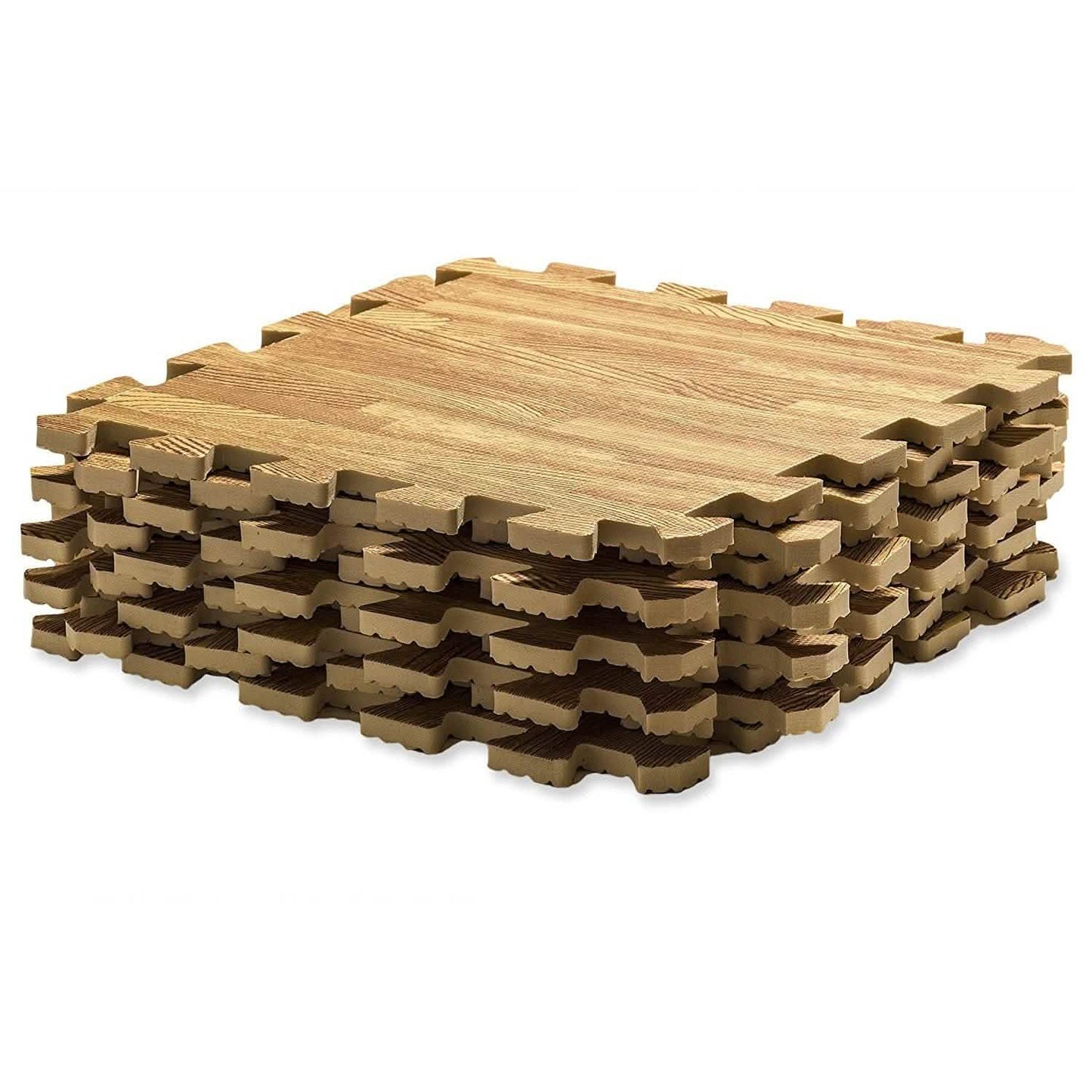 9-Piece Set: HemingWeigh Printed Wood Grain Interlocking Foam Floor Puzzle Mats DailySale