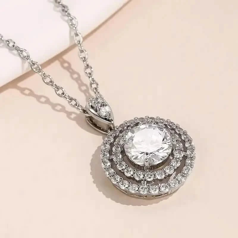 925 Silver Zirconium Oxide Collarbone Necklace DailySale