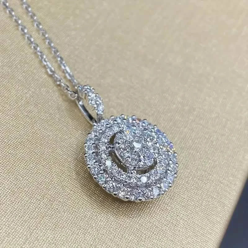 925 Silver Zirconium Oxide Collarbone Necklace DailySale