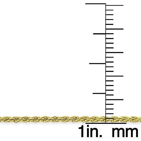 .925 Sterling Silver 1.5MM Diamond Cut Rope Chain Necklace DailySale
