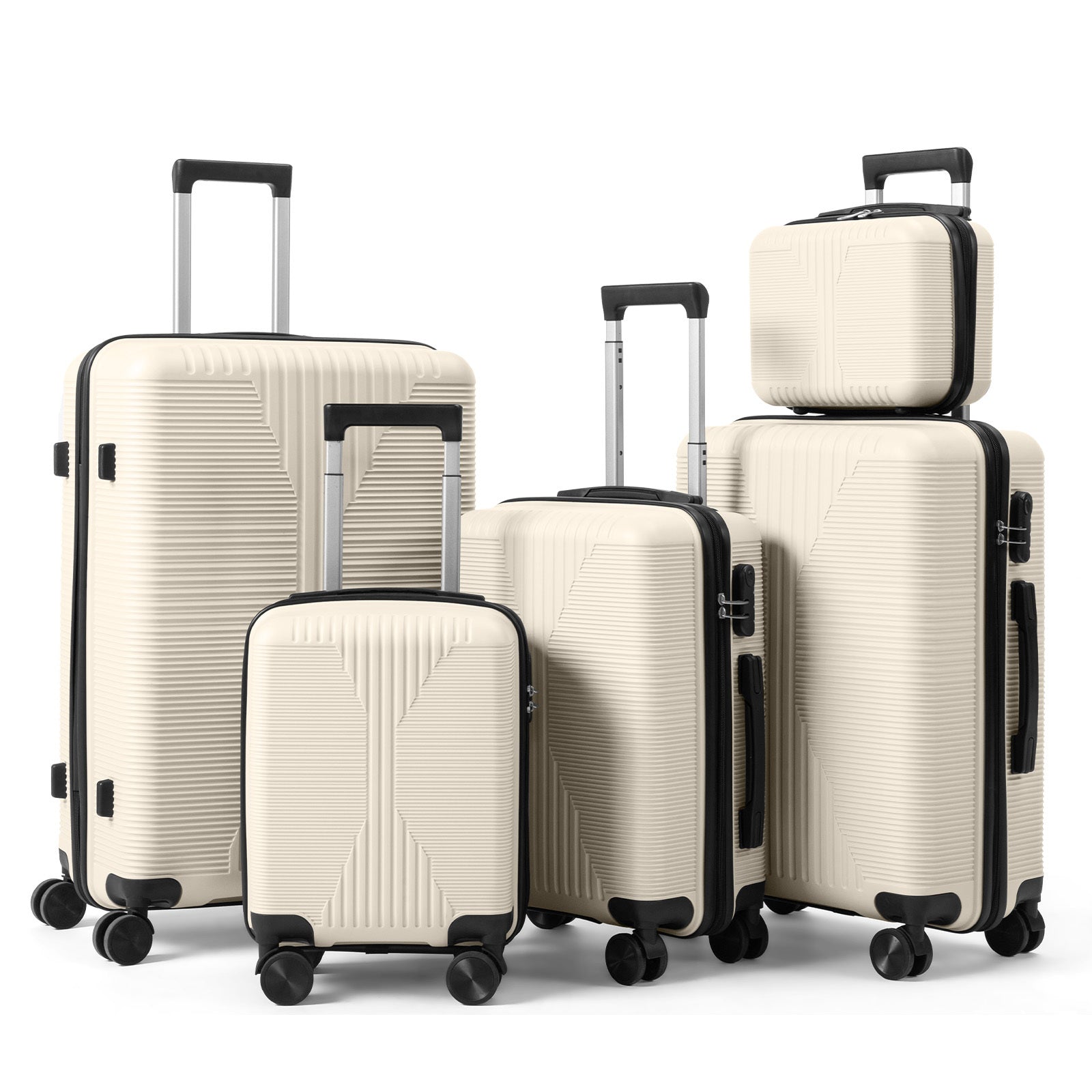 5-Piece Lightweight Luggage Set with Lock – 12/16/20/24/28 Inch DailySale
