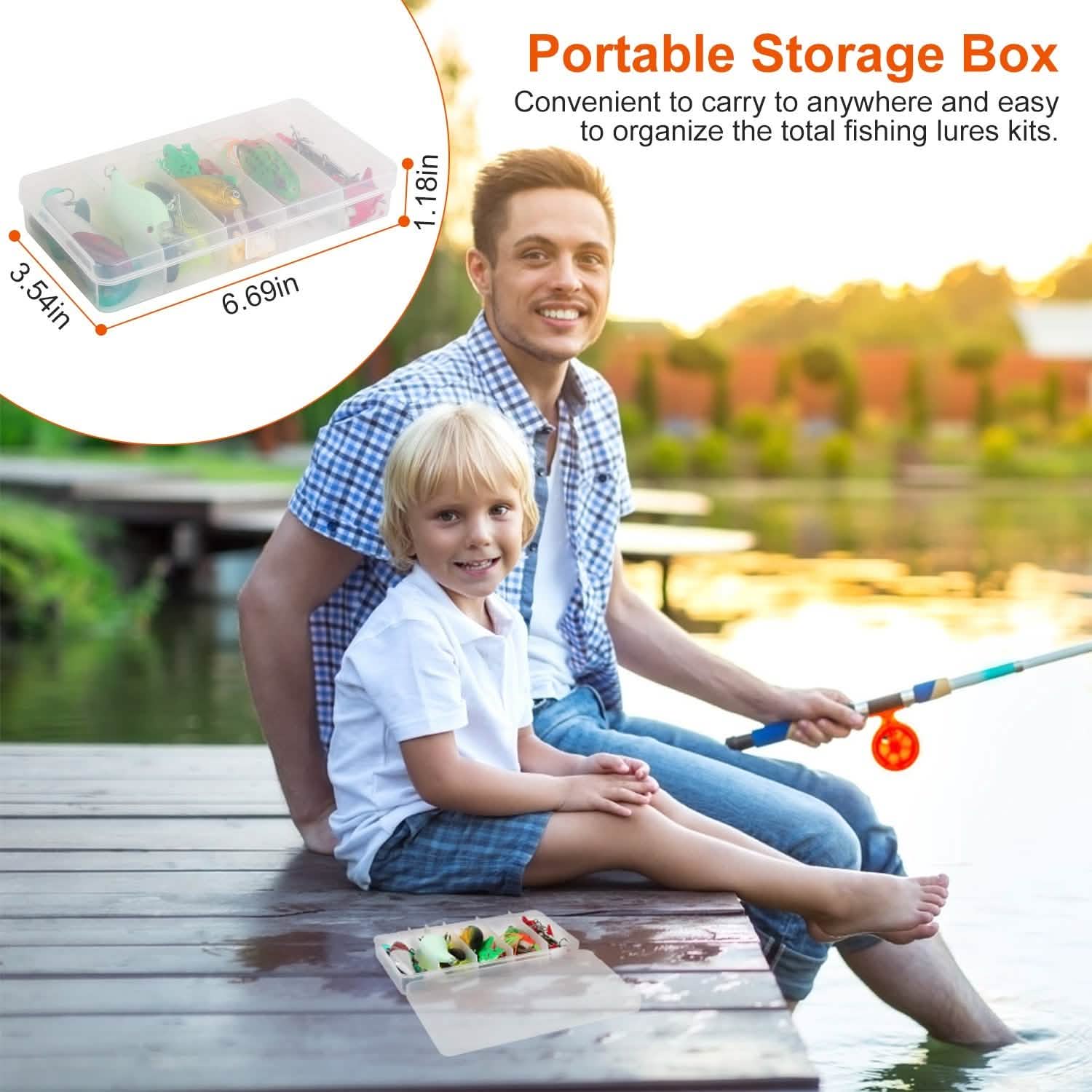 94-Piece: Fishing Lures Kit Soft Plastic Fishing Baits Set DailySale