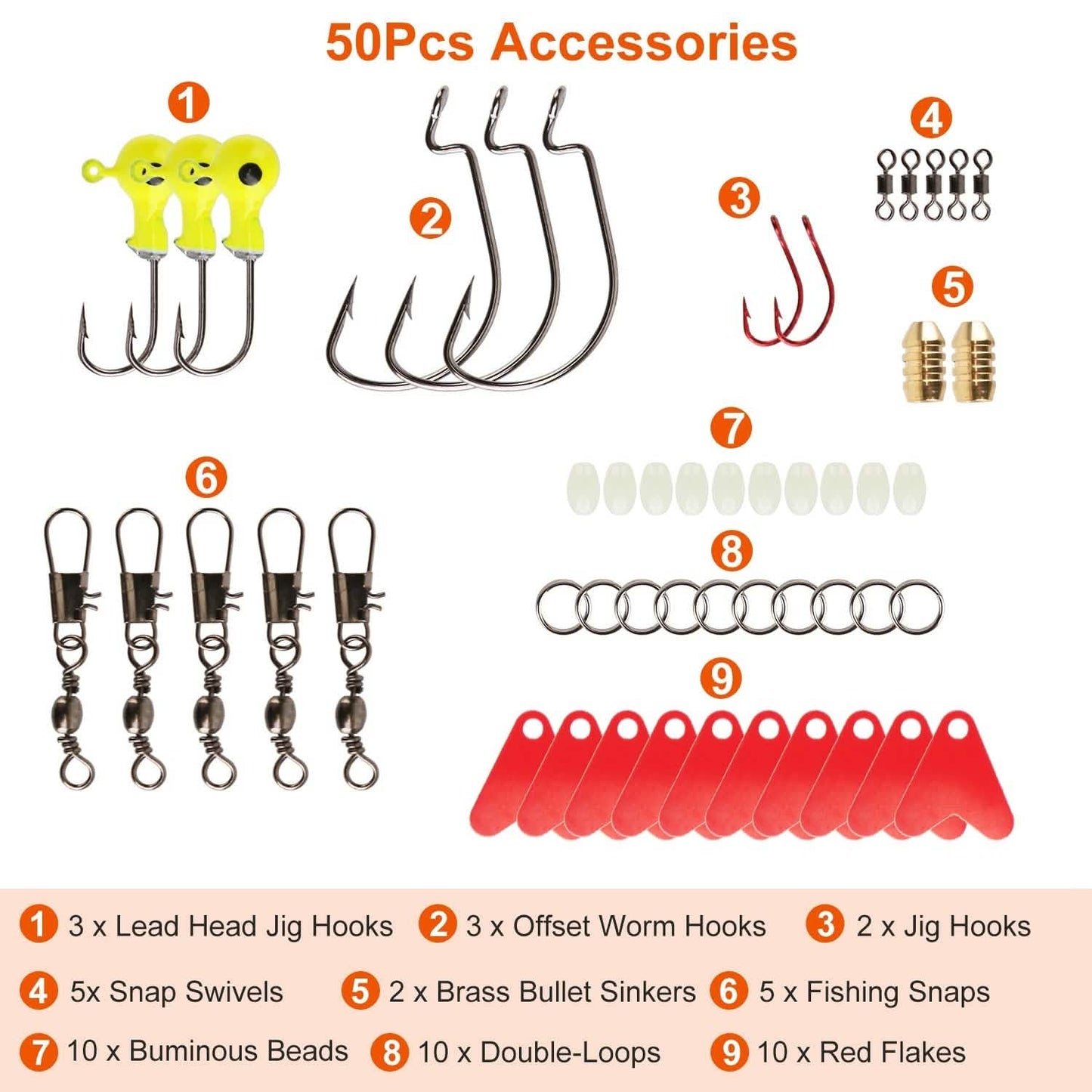 94-Piece: Fishing Lures Kit Soft Plastic Fishing Baits Set DailySale