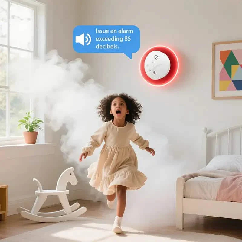 Smoke and Fire Detector Alarm – Portable Photoelectric Fire Alarm with Silence Button DailySale
