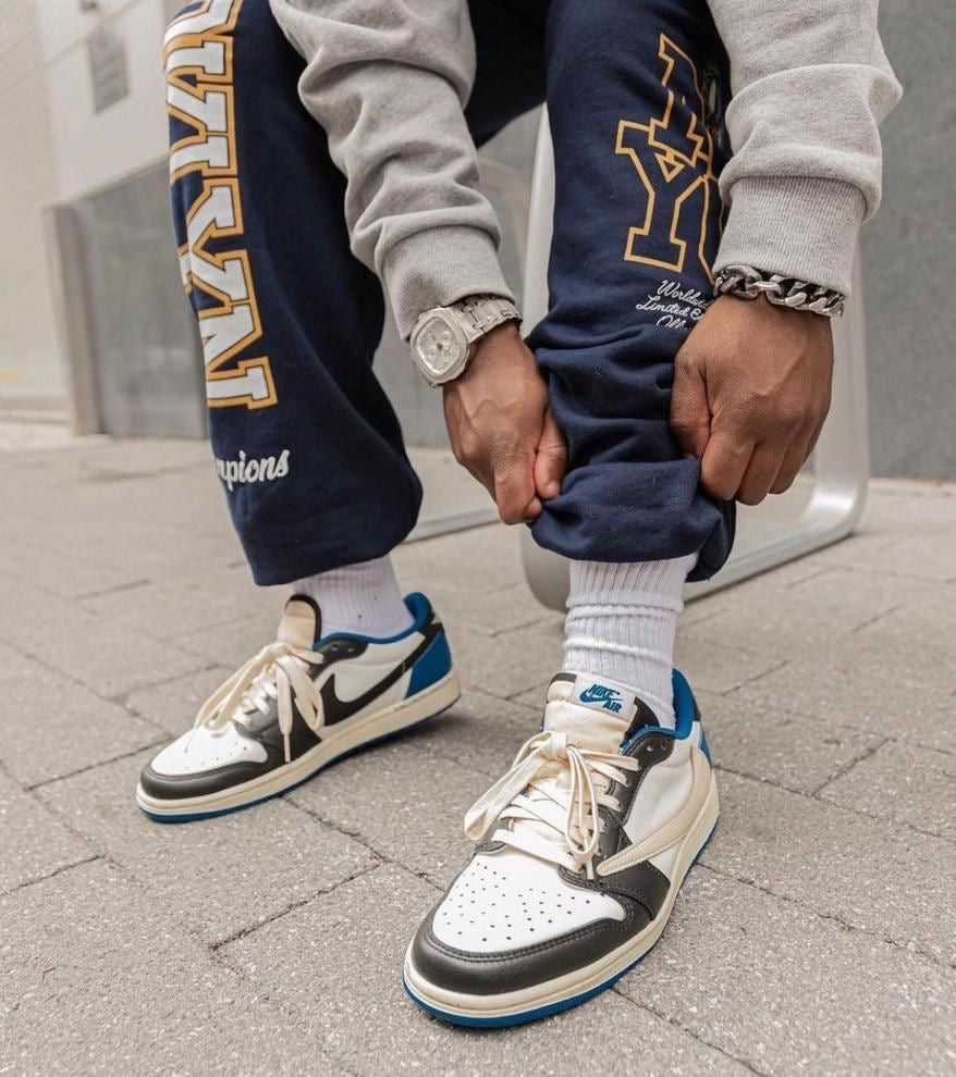 Custom Fragment x Travis Scott x Air Jordan 1 Low DM7866 140 SneakerNational