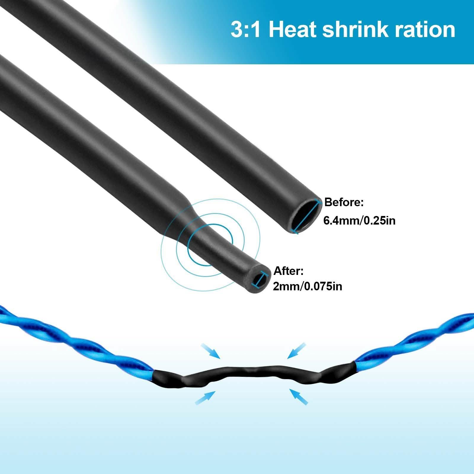 98Ft Heat Shrink Tubing Roll Waterproof Insulation Sealing DailySale