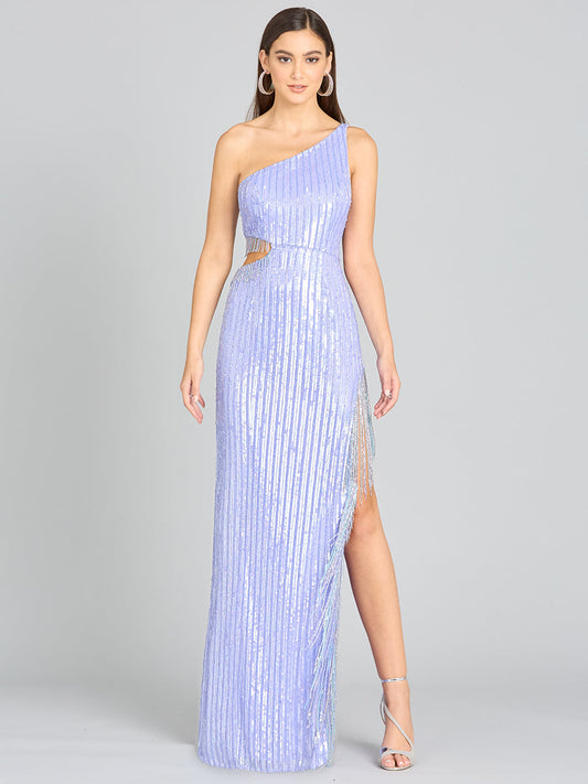Wendy Beaded Fringe Gown Lara New York