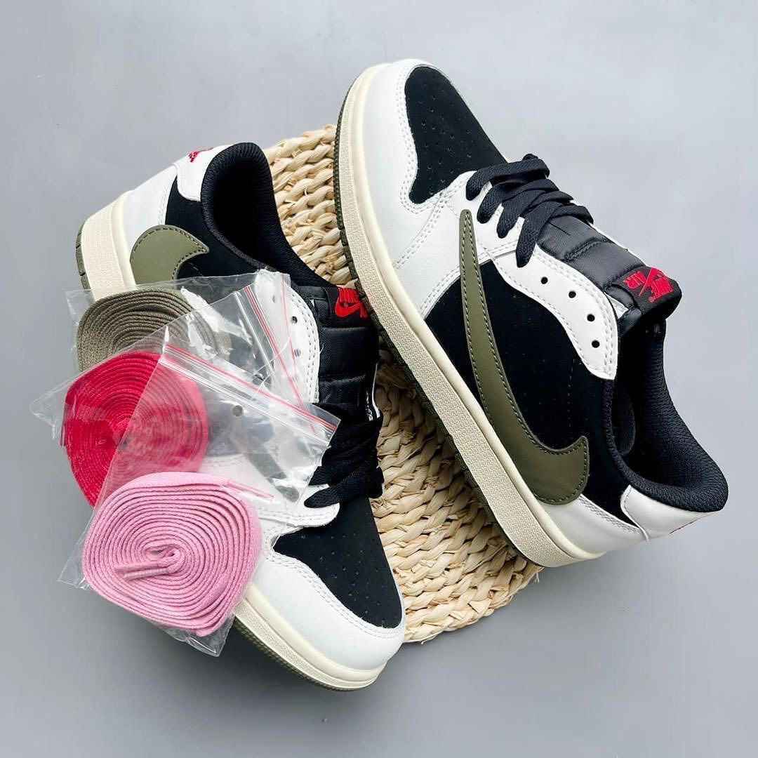 Custom Travis Scott x Fragment x Air Jordan 1 Low DZ4137 106 - Exclusive Travis Scott Air Jordan 1 Low Release SneakerNational