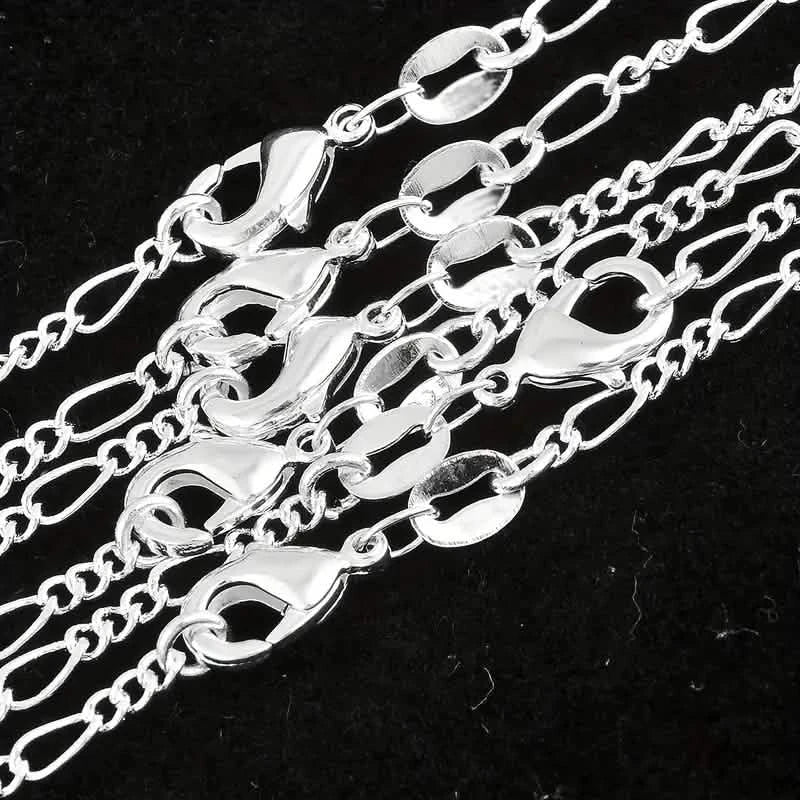 Exquisite Copper Necklace Chain, 16–30in Adjustable, 925 Silver Plated DailySale