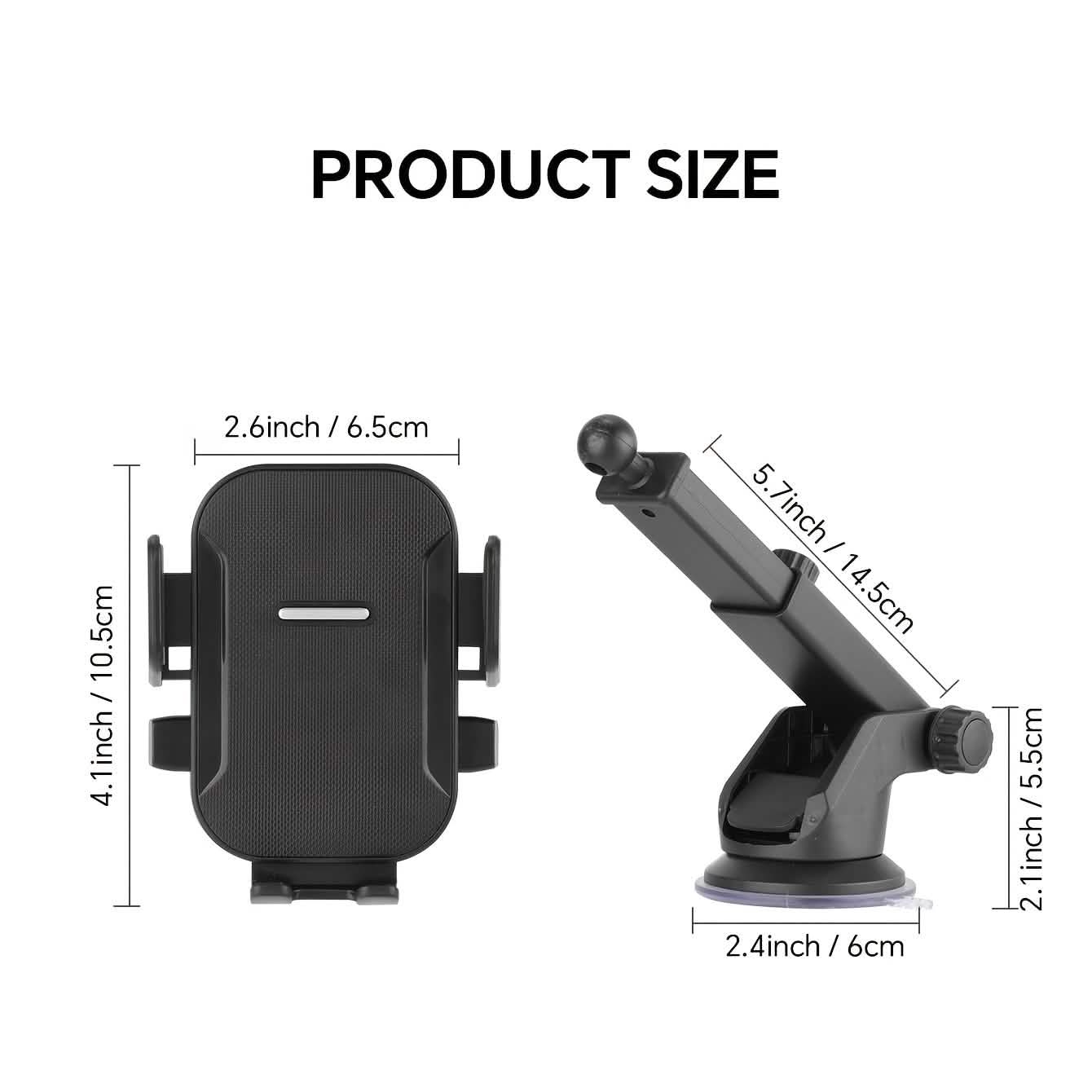 Adjustable Car Phone Holder – Suction Cup Dashboard Mount, Anti-Slip Grip, iPhone & Android DailySale