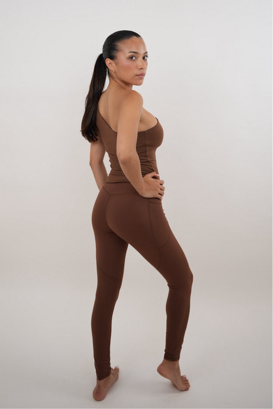 I Am Wealthy Brown Comfort Stretch Legging KIMITH BRAND