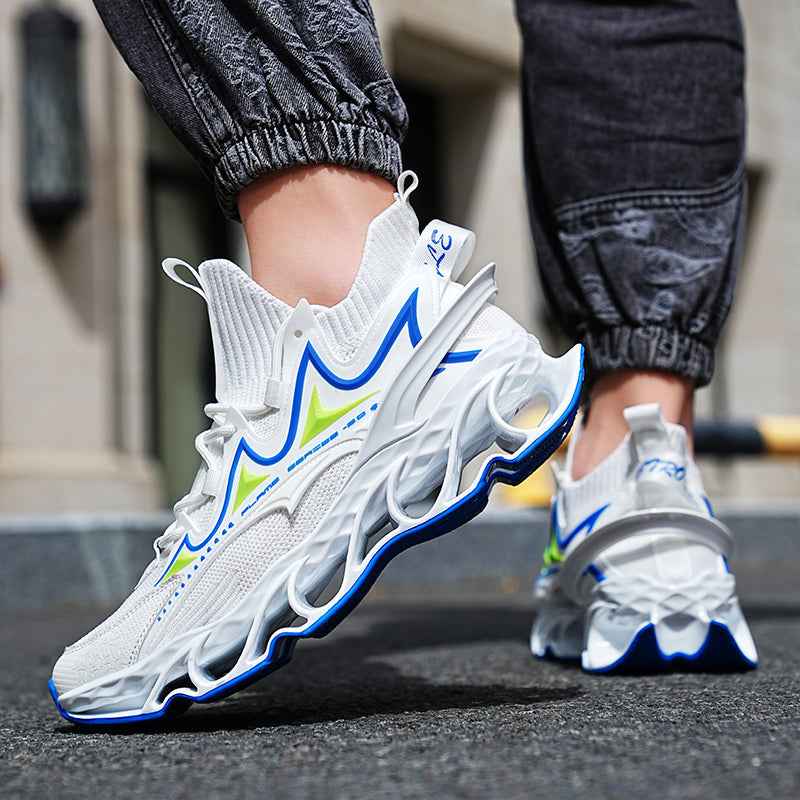 Model wearing Blaze Diablo shoes during a heavy barbell squat to show heel stability