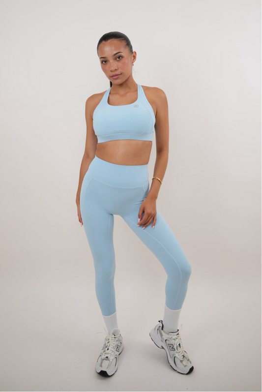I Am Glowing Sky Blue Quick Dry Butter Legging KIMITH BRAND