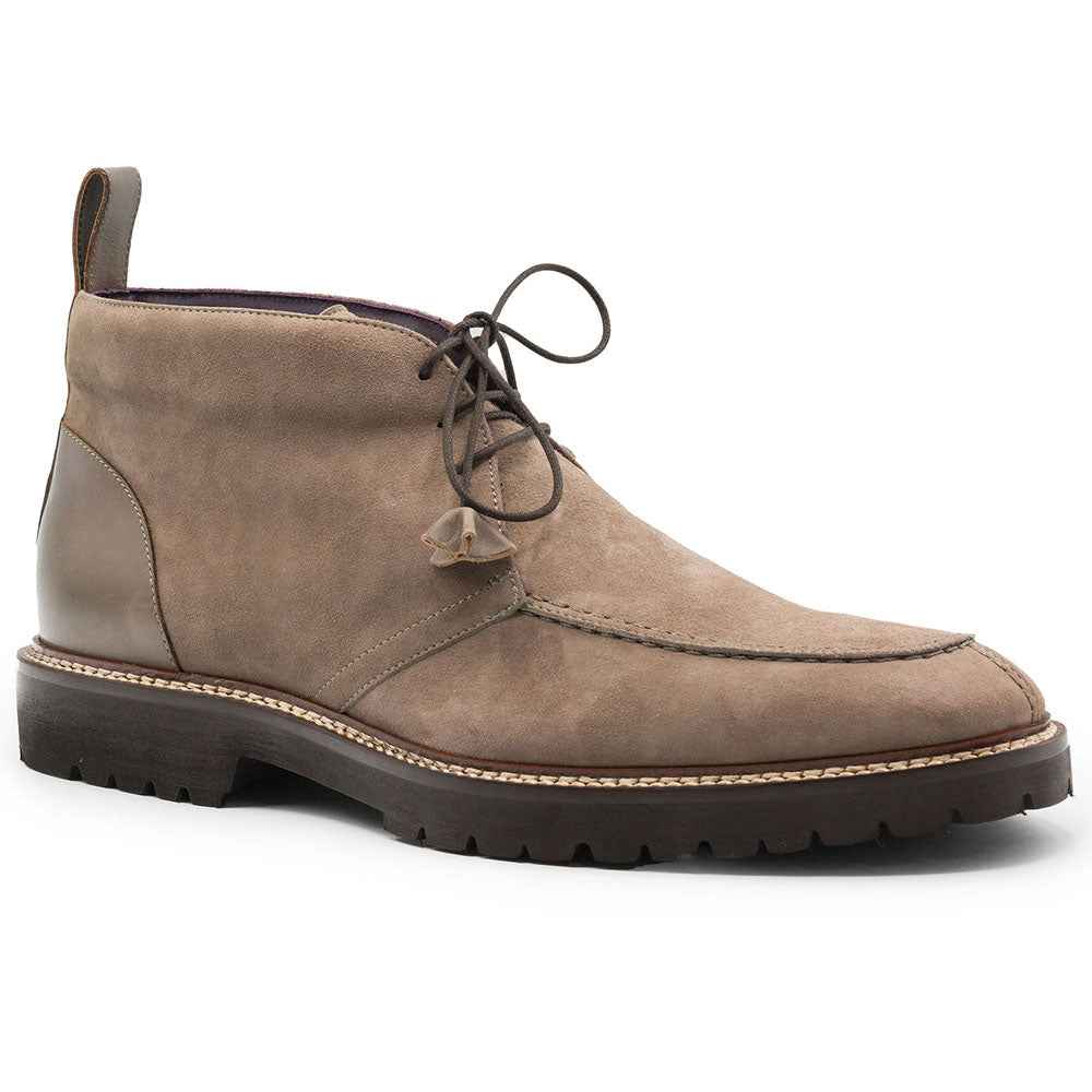 46-605-TPE CAMPO HIGH Italian Sueded Goatskin Chukka Boot, Taupe
