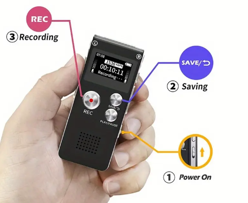 8GB Digital Voice Recorder & MP3 Player – Portable Audio for Meetings & Lectures DailySale