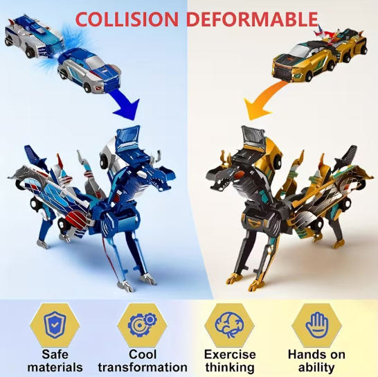 Car & Transforming Dinosaur Toy – Crash-Proof Manual DailySale