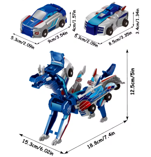 Car & Transforming Dinosaur Toy – Crash-Proof Manual DailySale