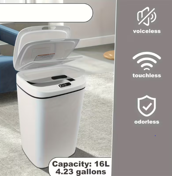 Smart Hands-Free Trash Can – 12L & 17L, Motion Sensor DailySale