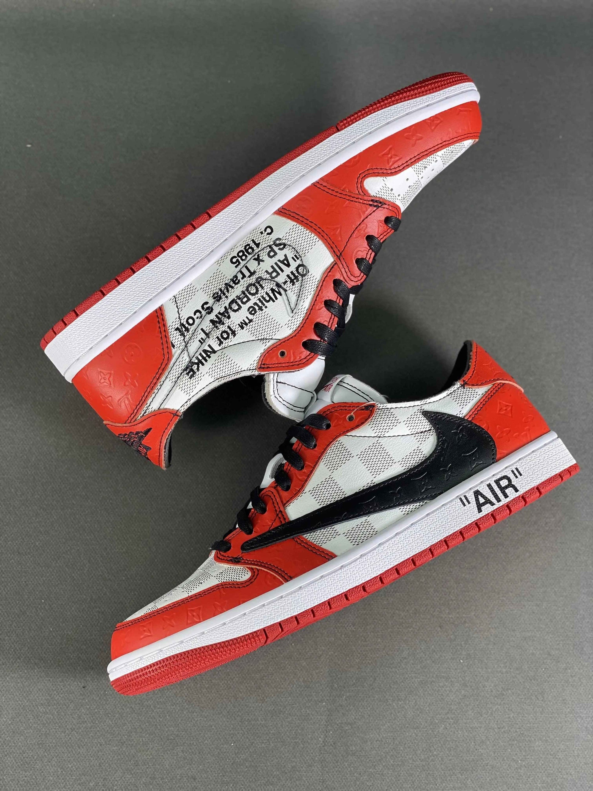 Custom Air Jordan 1 Low x Off-White x Travis Scott  DZ2403 006 SneakerNational