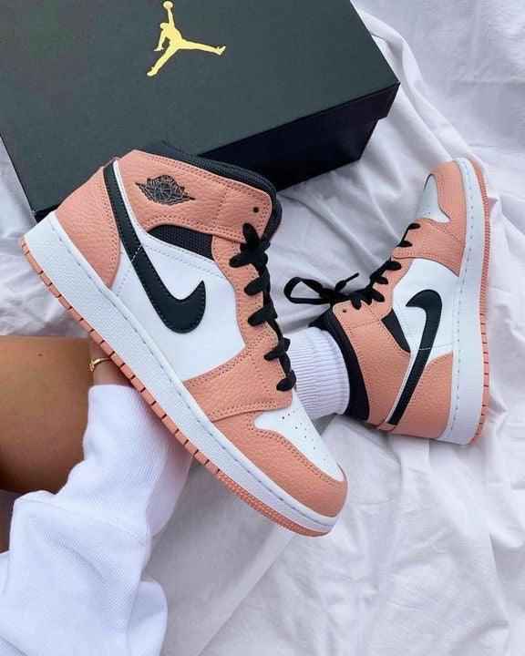 Custom Air Jordan 1 Mid Digital Pink Quartz High Q SneakerNational
